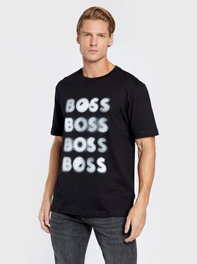 Boss Tričko Teetrury 2 50478776 Čierna Relaxed Fit