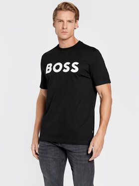 Boss Tričko Tiburt 318 50477303 Čierna Regular Fit