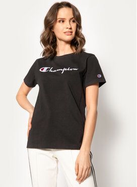 Champion Tričko Script Logo 110992 Čierna Regular Fit