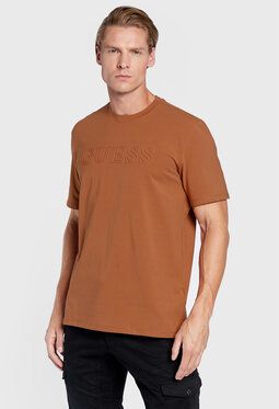 Guess Tričko Z2YI11 J1311 Hnedá Regular Fit