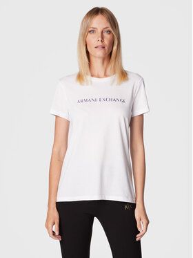 Armani Exchange Tričko 6LYT37 YJ16Z 1000 Biela Regular Fit