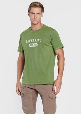 Guess Tričko M2YI98 K8FQ0 Zelená Regular Fit