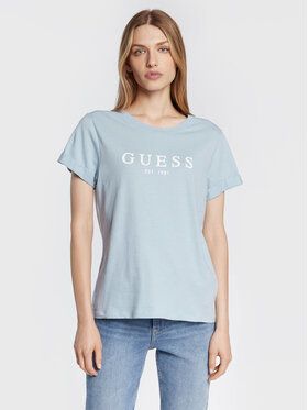 Guess Tričko 1981 W2BI68 K8G01 Modrá Regular Fit