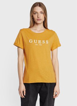 Guess Tričko 1981 W2BI68 K8G01 Žltá Regular Fit