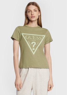 Guess Tričko Dianna V2BI06 I3Z14 Zelená Regular Fit