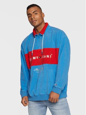 Tommy Jeans Fleecová mikina Archive DM0DM13884 Modrá Regular Fit