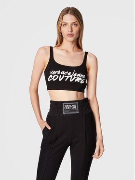 Versace Jeans Couture Top Logo Brush 73HAMT15 Čierna Slim Fit