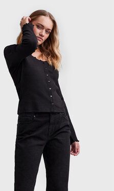 Pieces Blúzka Nukisa 17101835 Čierna Slim Fit