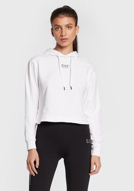 EA7 Emporio Armani Mikina 6LTM10 TJCQZ 0102 Biela Regular Fit