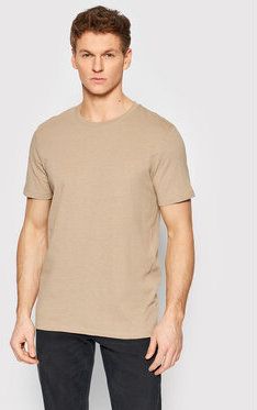 Jack&Jones Tričko Linen Basic 12199713 Béžová Regular Fit