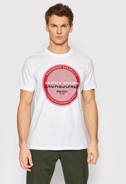 Jack&Jones Tričko Rac 12200224 Biela Regular Fit