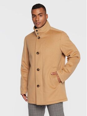 Boss Vlnený kabát H-Coxtan 50479764 Béžová Regular Fit