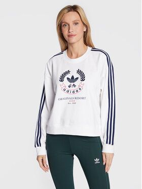 adidas Mikina Graphic HL6558 Biela Loose Fit