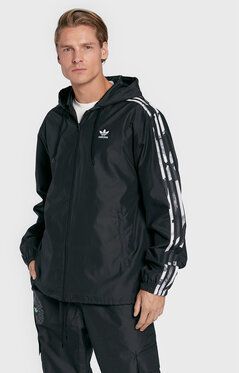 adidas Prechodná bunda Camo Series HK5139 Čierna Relaxed Fit