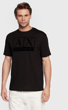 Armani Exchange Tričko 6LZTKE ZJ8EZ 1200 Čierna Regular Fit