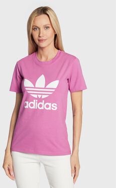 adidas Tričko adicolor Classics Trefoil HK9640 Ružová Regular Fit