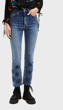 Desigual Džínsy Unicorn 22WWDD51 Modrá Flare Fit