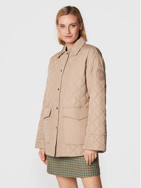 Tommy Hilfiger Vatovaná bunda Quilted WW0WW35552 Béžová Relaxed Fit