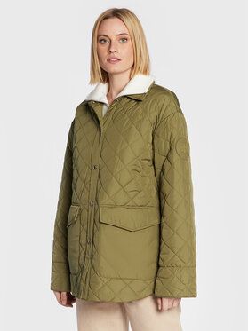 Tommy Hilfiger Vatovaná bunda Quilted WW0WW35552 Zelená Relaxed Fit