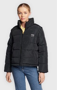 Wrangler Vatovaná bunda 112319249 Čierna Regular Fit