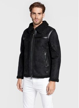 Guess Zimné bundy Shearling M2BL33 WEZA2 Čierna Regular Fit