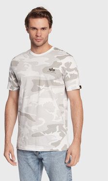 Alpha Industries Tričko Backprint T Camo 128507C Biela Regular Fit