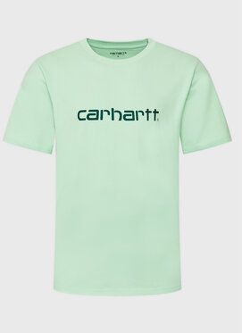 Carhartt WIP Tričko Script I031047 Zelená Regular Fit