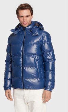 Guess Vatovaná bunda Puffer M2BL42 WEZH0 Modrá Regular Fit