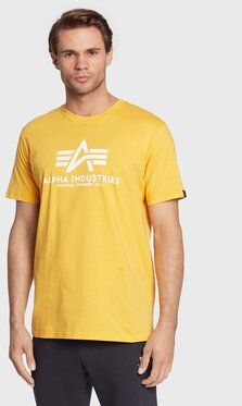 Alpha Industries Tričko Basic 100501 Žltá Regular Fit