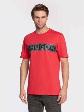 Hugo Tričko Dinotto 50475339 Červená Regular Fit