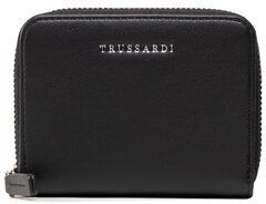 Trussardi Malá dámska peňaženka Ivy Zip Around Sm 75W00384 Čierna