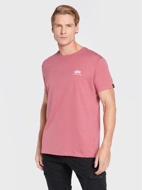 Alpha Industries Tričko Backprint 128507 Ružová Regular Fit