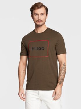 Hugo Tričko Dumex 50475330 Zelená Regular Fit
