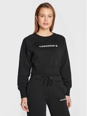 Converse Mikina Wordmark 10023716-A01 Čierna Regular Fit