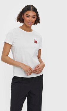 Vero Moda Tričko Fayfrancis 10276823 Biela Regular Fit