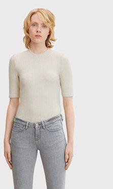Tom Tailor Denim Blúzka 1032836 Béžová Slim Fit