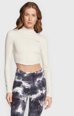 Guess Blúzka V2BP04 MC04Z Béžová Slim Fit