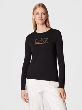 EA7 Emporio Armani Blúzka 8NTT51 TJDQZ 1200 Čierna Regular Fit