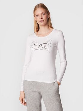 EA7 Emporio Armani Blúzka 6LTT26 TJDZZ 1100 Biela Regular Fit