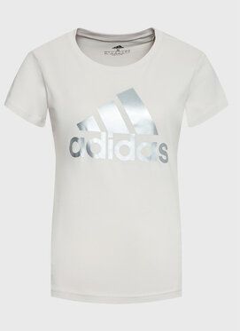 adidas Tričko Essentials Logo HL2032 Béžová Regular Fit