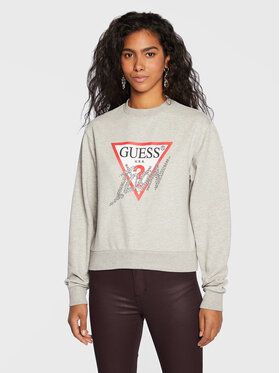 Guess Mikina Icon W2BQ18 KB683 Sivá Regular Fit