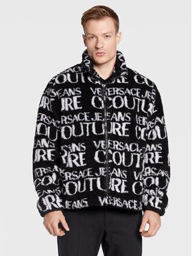 Versace Jeans Couture Prechodná bunda Logo Mania Teddy 73GAS412 Čierna Regular Fit