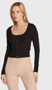 Guess Blúzka W2YP10 K8RT2 Čierna Slim Fit