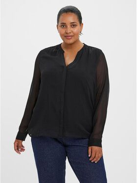 Vero Moda Curve Blúzka Kaya 10280402 Čierna Regular Fit