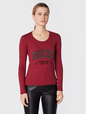 Guess Blúzka Mirela W2BI40 I3Z13 Červená Slim Fit