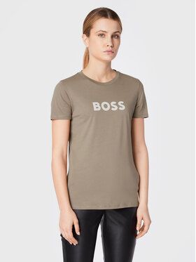 Boss Tričko C Logo 5 50468356 Hnedá Regular Fit