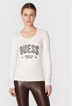 Guess Blúzka Mirela W2BI40 I3Z13 Biela Slim Fit