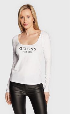 Guess Blúzka Carrie O2BM31 KBBU1 Biela Regular Fit