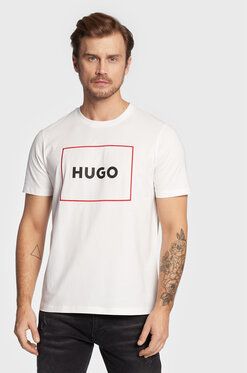 Hugo Tričko Dumex 50475330 Biela Regular Fit