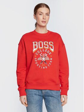 Boss Mikina Ecaisa_College 50479959 Červená Regular Fit